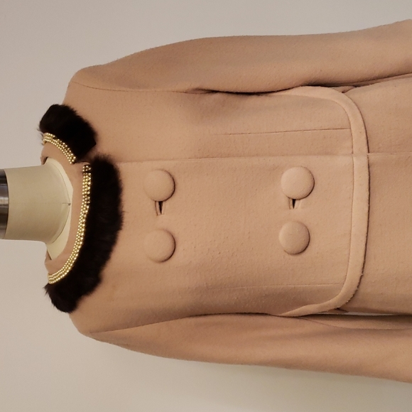 Phillip Lim 3.1 Camel Coat with Fur/Pearl trim - Picture 5 of 8